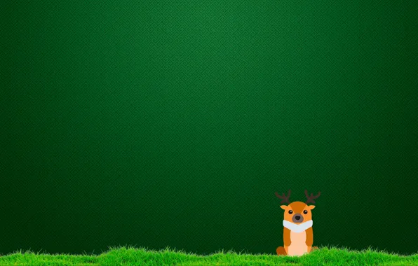 Picture green, animal, minimalism, deer, moose