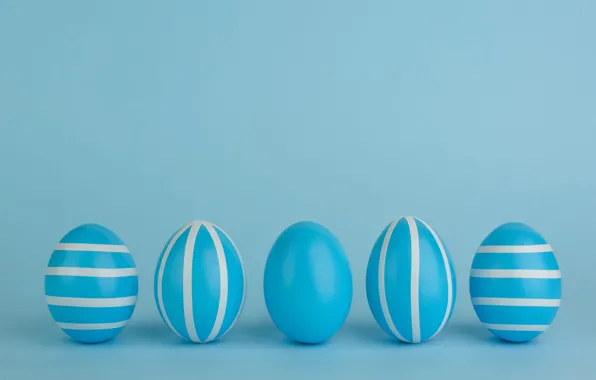 Strips, holiday, eggs, spring, blue, Easter, blue background, painted