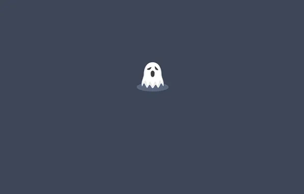 Minimalism, Ghost, grey background, ghost, minimalism, phantom, Ghost, gray background