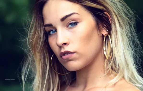Look, close-up, model, portrait, makeup, hairstyle, blonde, beauty