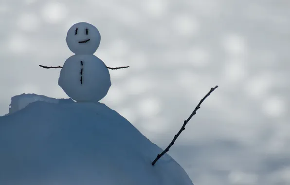 Picture snow, glare, snowman, © Ben Torode