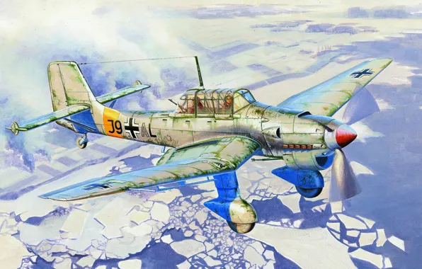 Germany, dive bomber, Junkers, the Wehrmacht, Luftwaffe, Attack, Ju 87B-2, Junkers Ju 87