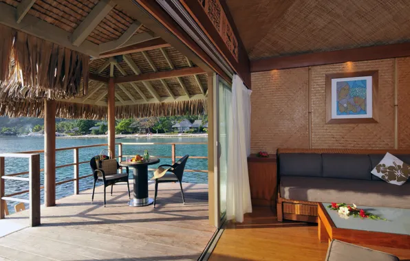 Interior, resort, Bungalow