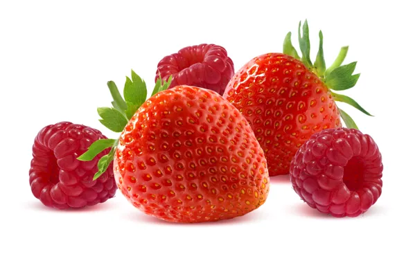 Picture berries, raspberry, food, strawberries, strawberry