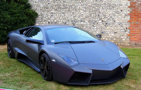 Wall, reventon, lamborghini, black