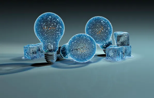 Ice, light bulb