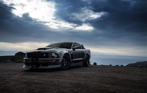 Mustang, Ford, Muscle, Car, Front, Grey, San Francisco, Boss