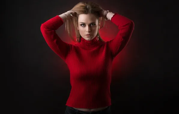 Look, girl, pose, hair, sweater