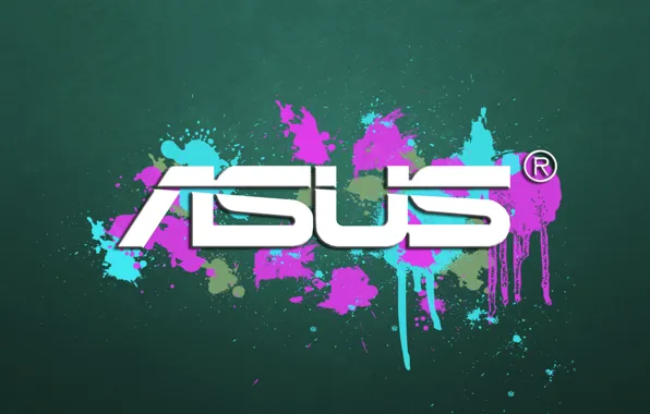 Squirt, paint, logo, logo, Asus