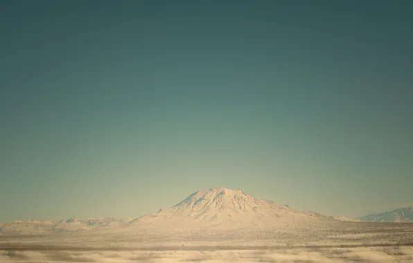 Sand, the sky, hills, desert