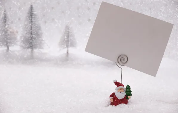 Winter, forest, snow, paper, toy, leaf, Christmas, the snow