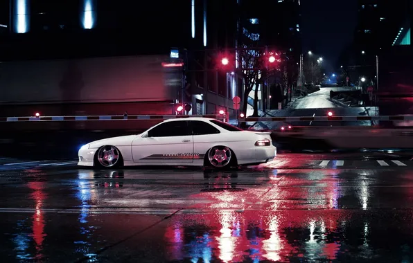 Picture night, the city, tuning, coupe, Lexus, stance, lexus sc 400