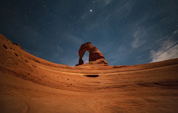 The sky, stars, nature, rocks, canyon