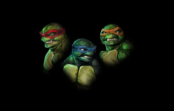 Picture Minimalism, Black, Raphael, Leonardo, Teenage Mutant Ninja Turtles, Michelangelo, Ninja Turtles