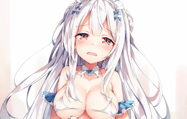 Girl, sexy, cleavage, long hair, boobs, anime, beautiful, pretty