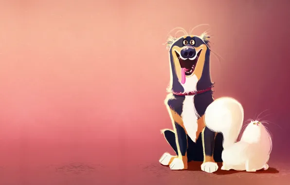 Cat, mood, dog, art, children's, the Mayan engelma, My Precious Babies