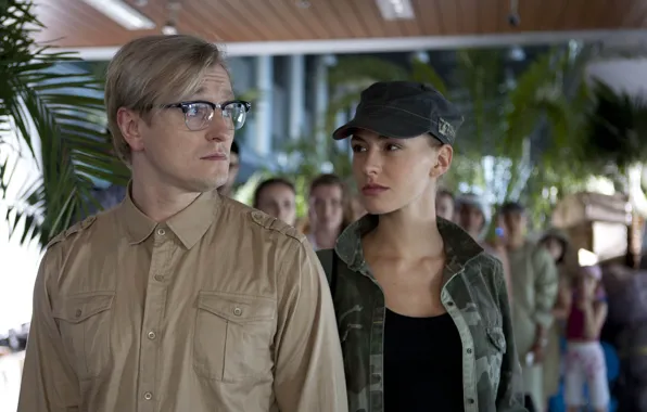 Movie, the film, actress, glasses, actor, cap, Comedy, Lieutenant