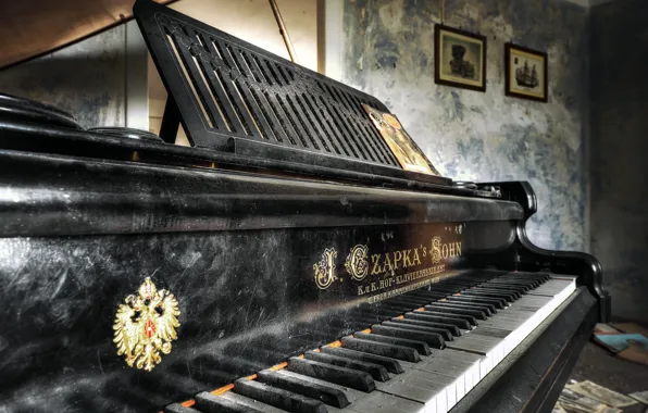 Picture music, piano, macro