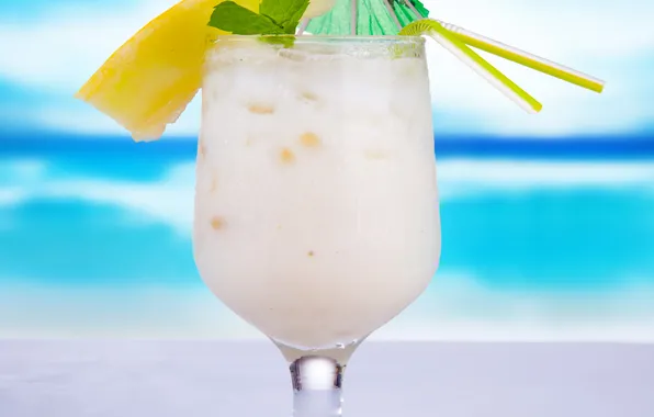 Picture summer, beach, fruit, cocktail, tropical, milkshake