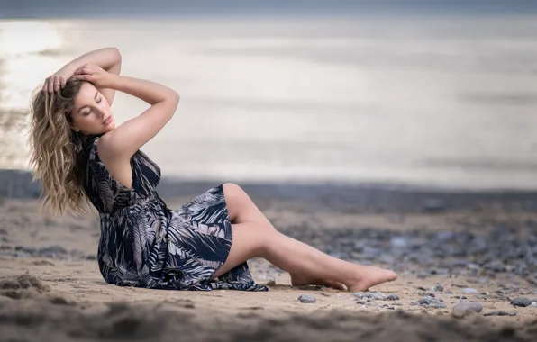 Picture girl, pose, background