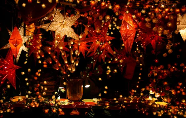 Picture lights, wallpaper, christmas, holidays, beautiful, decoration, decor, garland