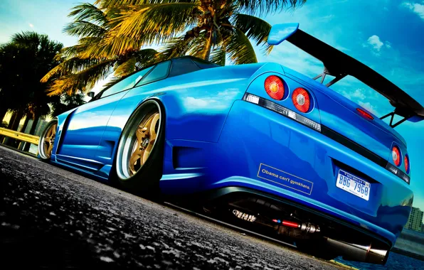 Picture tuning, photoshop, nissan, skyline, r33