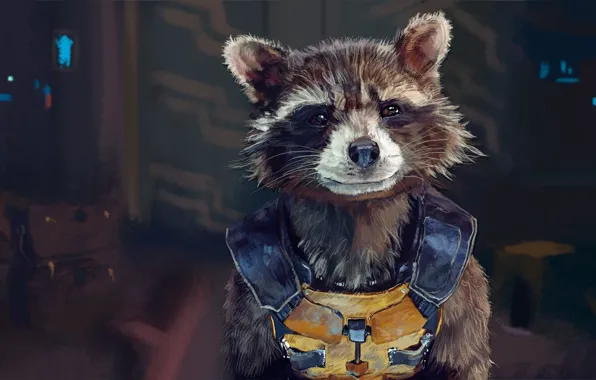 Picture raccoon, art, rocket, raccoon, guardians of the galaxy