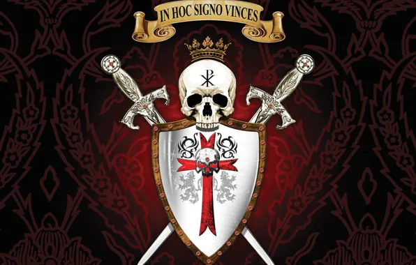 Picture sake, sword, logo, seal, mark, cross, lion, crown