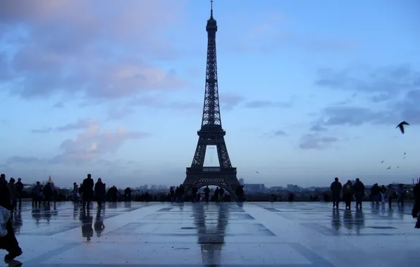 Picture blue, Paris, tower