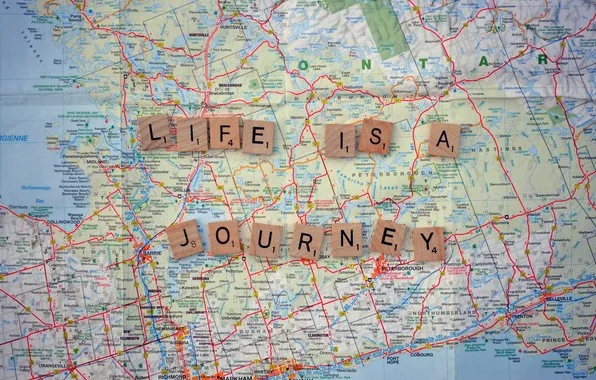 Picture life, map, journey, adventure