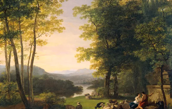 Oil, picture, canvas, Jan Willem, Pineman, The Landscape Of Arcadia