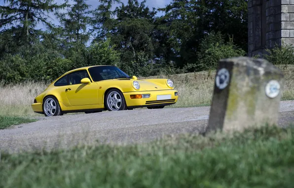 Picture Porsche, Yellow, 964