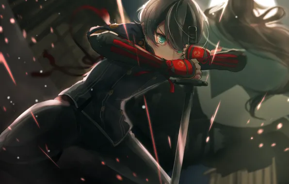 Anime, art, guy, Touken Ranbu, Dance of swords