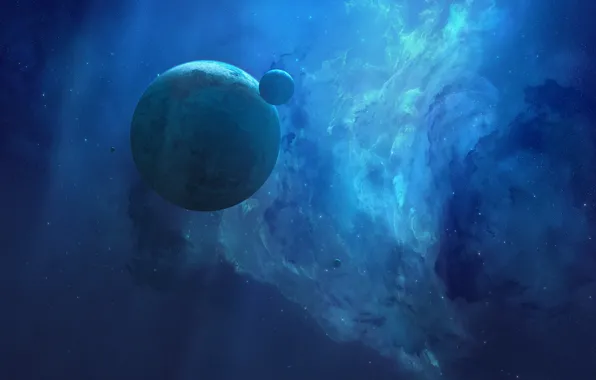 Stars, Planet, Space, Nebula, Planet, Fantasy, Planets, Art