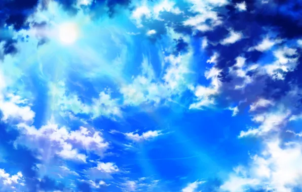 The sky, the sun, clouds, nature, art, iy tujiki