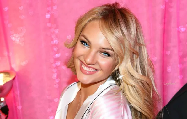 Picture smile, model, blonde, Candice Swanepoel
