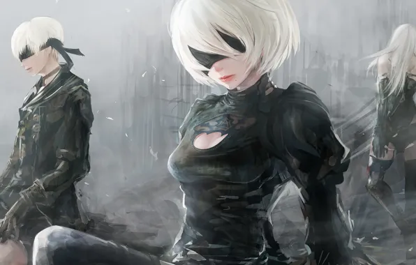 Kawaii, girl, sword, robot, dress, woman, beautiful, katana