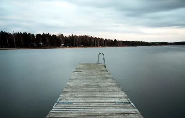 Picture landscape, bridge, nature, lake