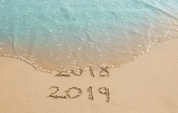 Sand, sea, wave, beach, summer, New Year, summer, new year