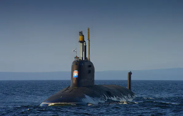 Picture boat, underwater, atomic, ash, Severodvinsk