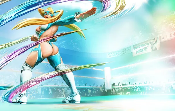 Ass, chest, girl, blow, meat, Rainbow, fighter, arena