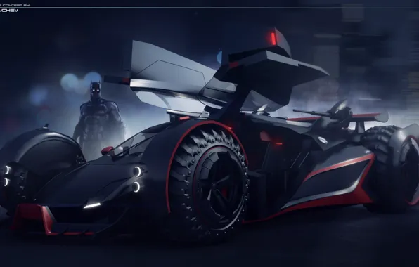 Front, car, batmobile concept