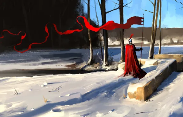 Winter, Snow, Warrior, Knight, Concept Art, Characters, Dominik Mayer, Environments