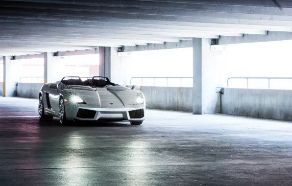 Machine, Concept, lights, Lamborghini, white, supercar, sports car, Gallardo