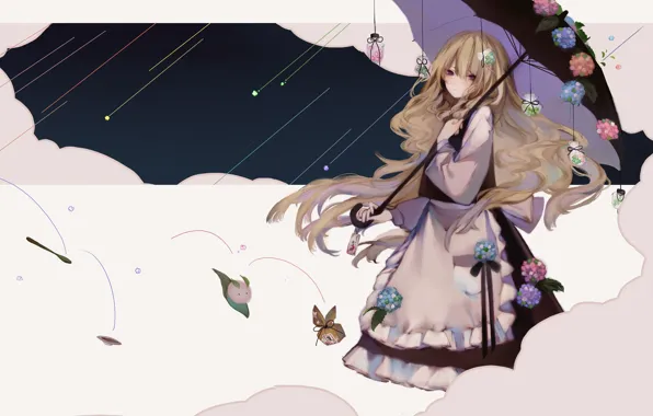 Girl, umbrella, Touhou, Touhou, Touhou