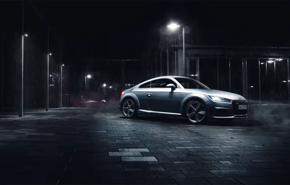 Picture Audi, night, silvery