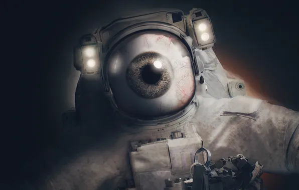 Eyes, background, the suit, costume