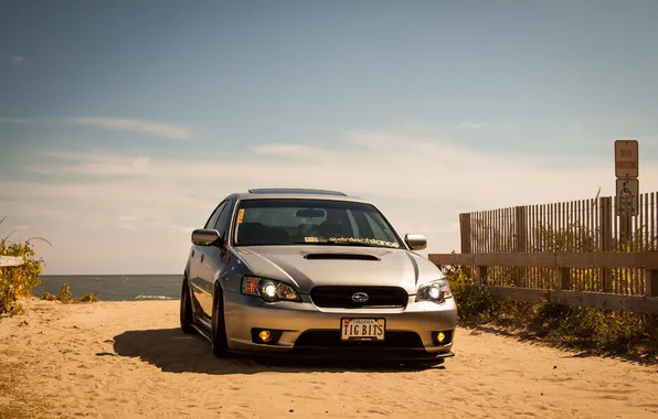 Sand, shore, Subaru, Subaru, Legacy, legacy, sports sedan