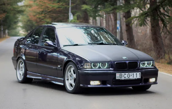 Road, lights, tuning, room, BMW, carbon, drives, front