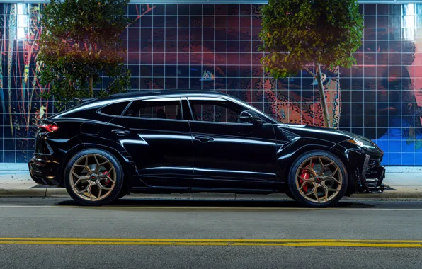Lamborghini, Black, Side, Urus, Vossen, Lamborghini Urus